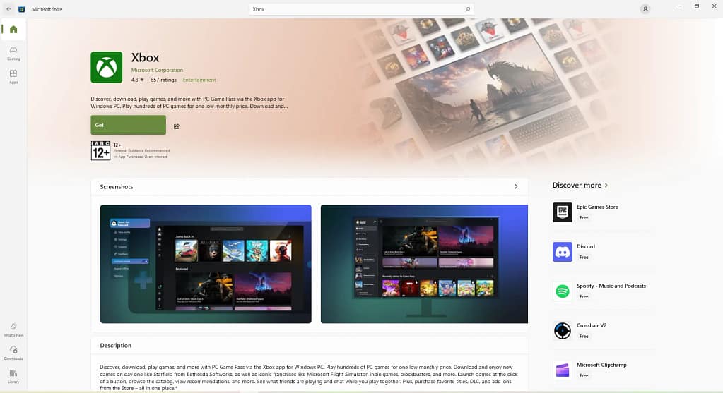 Click Get or Install Button